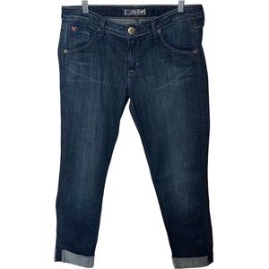 HUDSON Cropped Cuffed Jeans Union Jack Hudson Label Blue Denim Women’s Size 30